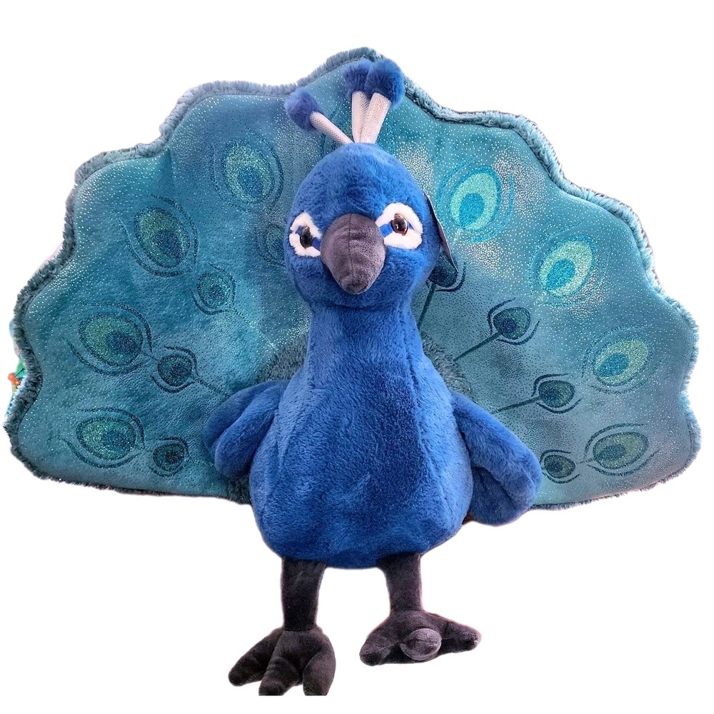 Peacock Plush Blue Glitter XL Way to‎ Celebrate Valentine's Day Stuffed Animal